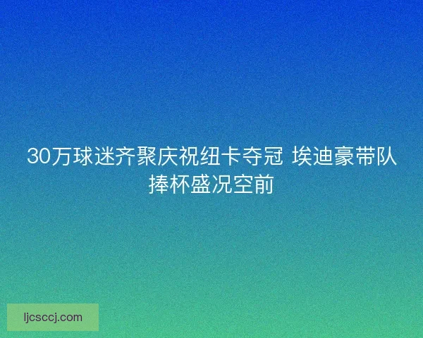30万球迷齐聚庆祝纽卡夺冠 埃迪豪带队捧杯盛况空前
